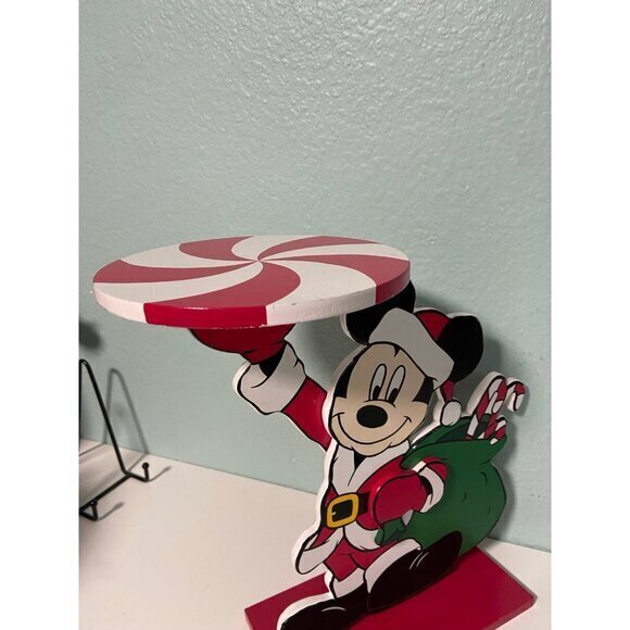 Disney Santa Mickey Mouse Cookie Butler Wood Tray - Picture 5 of 10